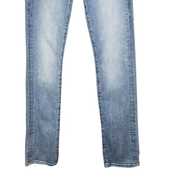 7 For All Mankind Easy Slim Jeans Womens 24 Blue High Rise Straight Stretch - Picture 3 of 11